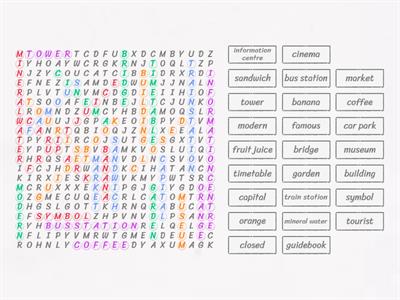 A1. Word list : Wordsearch