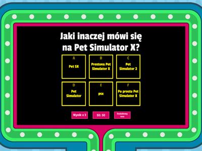 Zadania o Pet Simulator X