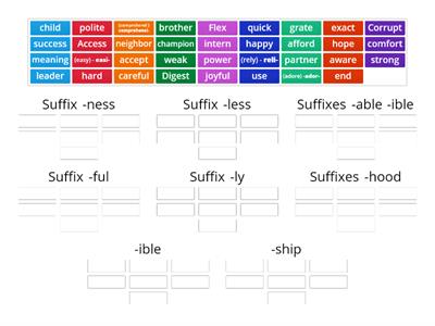 Suffixes