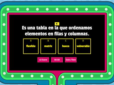 Palabras de la semana 3 (Q2W3)-ShowQuiz