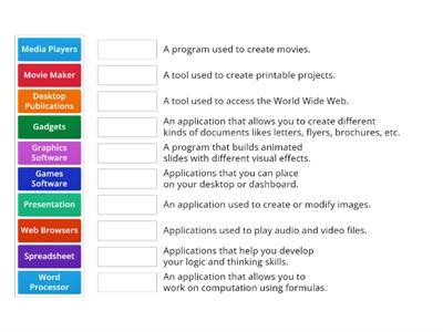 Software applications and their purposes