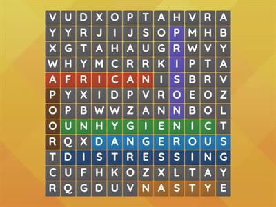 African prison wordsearch