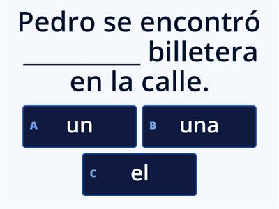 Artículos definidos e indefinidos