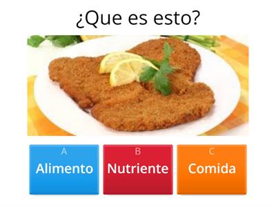 Comidas, alimentos y nutrientes