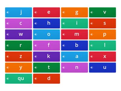 Alphabet with letter-sound correspondence