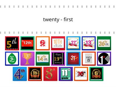 Ordinal Numbers (Find the match)