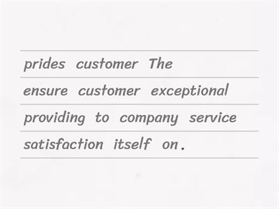 BUS 3 Customer Service Vocabulary Practice 