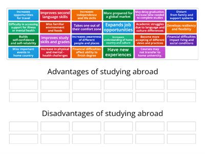 Studying Abroad -- positives and negatives