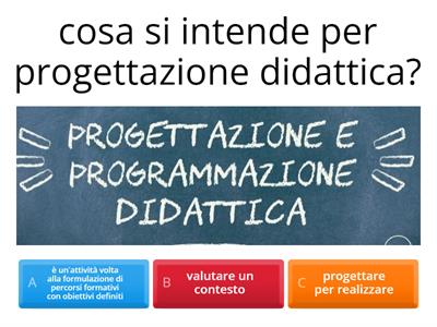 test intermedio progettazione didattica e valutazione