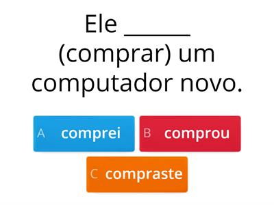 Pretérito perfeito  Verbos regulares - português brasileiro