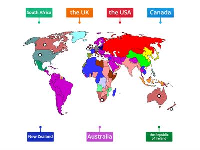 English speaking countries of the world