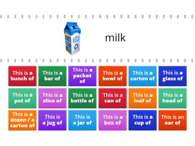 A1: Containers / Partitives 