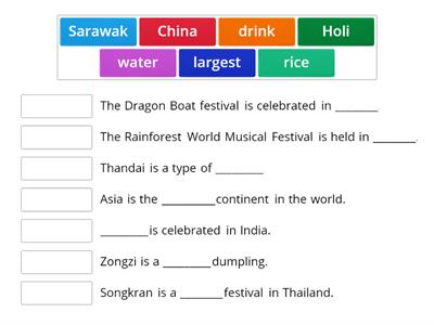 Foods and Festivals in the Continent of Asia 