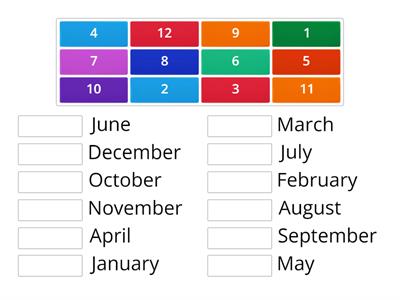 Months of the year memory game - Recursos didácticos
