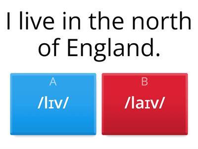  EF int+ 7B Homophones (homographs) pronounced differently 