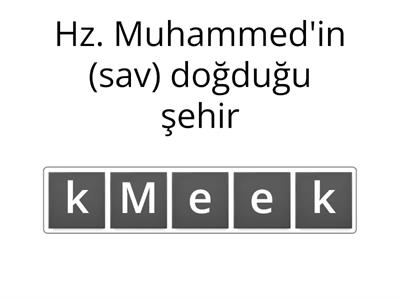 4.4. Hz. Muhammed’i (s.a.v.)  Tanıyalım