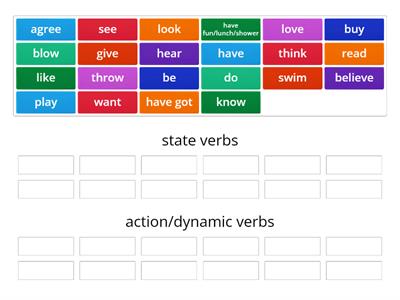 State and action verbs