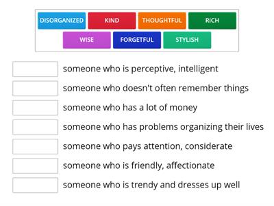 Describing people's personalities