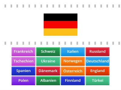 Europa - 16 Länder und Flaggen