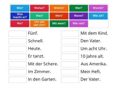 5.n Fragewörter - Fragen  Deutsch  A1