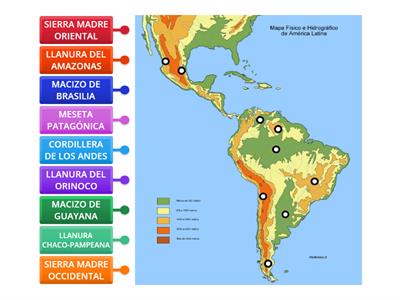 Relieves de América Latina