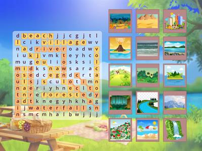 Places wordsearch