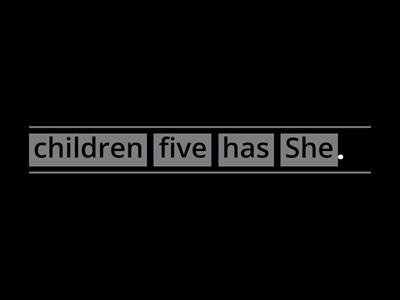 Five Children Word Scramble