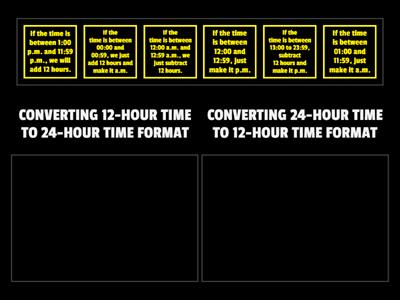 CONVERSION OF 12-HOUR CLOCK TO 24-HOUR CLOCK TIME FORMAT AND VICE VERSA
