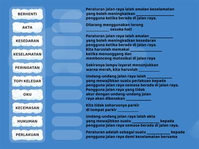 UNIT 13 -  KESELAMATAN DI JALAN RAYA TANGGUNGJAWAB BERSAMA