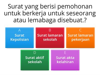 Evaluasi Pembelajaran Materi Surat Lamaran Pekerjaan!