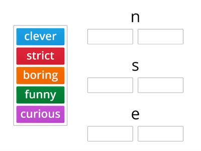 Adjectives describing character 2