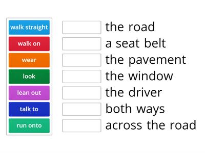road safety /collacations spotlight6 unit 3a