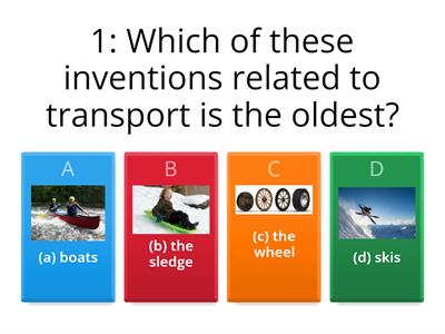 B1 Travel and transport quiz