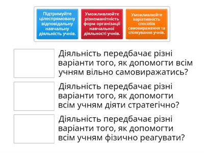 Якими різними шляхами можна  забезпечити різноманітність навчальної діяльності учнів та способів самовираження?