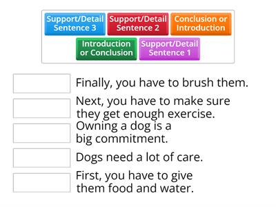 Owning a Dog: Paragraph Sequencing