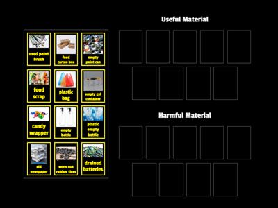 Classifying useful and harmful materials