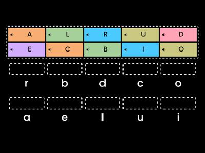 Alphabet - a e i o u c l b d r