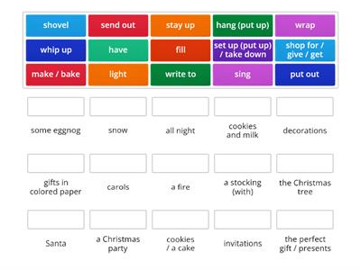 Christmas. Collocations