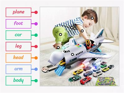 ESL Label the Body Parts and the Toys 2