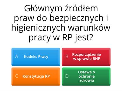 Test wiedzy. Wybierz jedną poprawną odpowiedź.