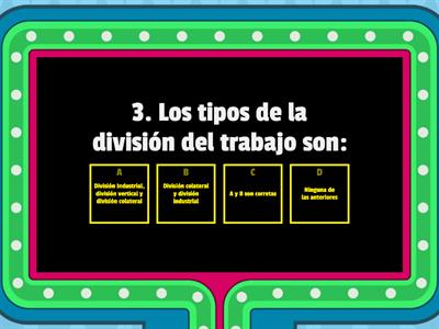 Quiz Primera Revolución Industrial