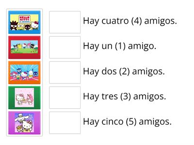 ¿Cuántos amigos de Hello Kitty hay? ( How many Hello Kitty friends are there?)