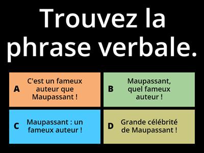 Phrase verbale ou non verbale ?