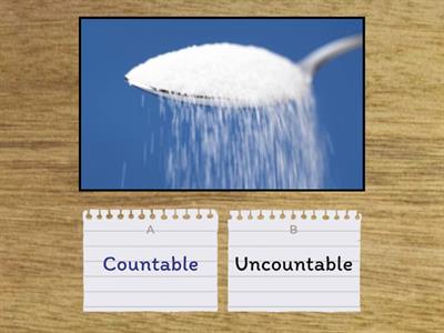 COUNTABLE AND UNCOUNTABLE NOUNS