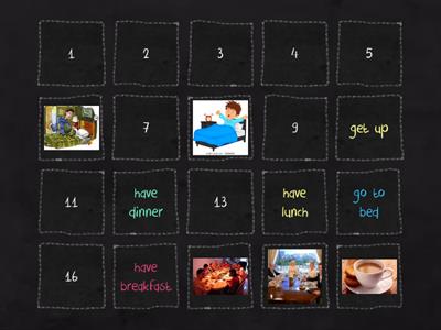 Routine verbs - memory game