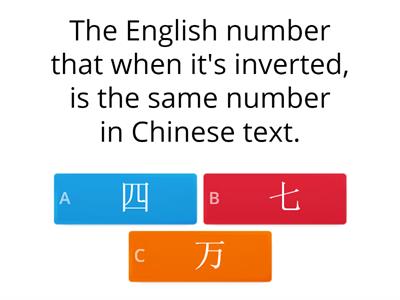 Chinese numbers theory exercises 