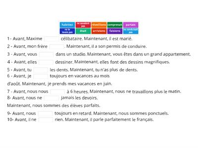 Copie augmentée de Imparfait exercice