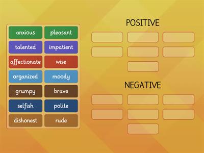 Unit 5 - Personality adjectives - Proficiency