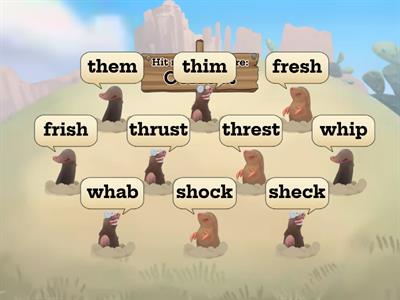 Whack the real words - consonant digraph review