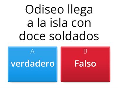 Odiseo y el Cíclope Polifemo, Verdadero o falso